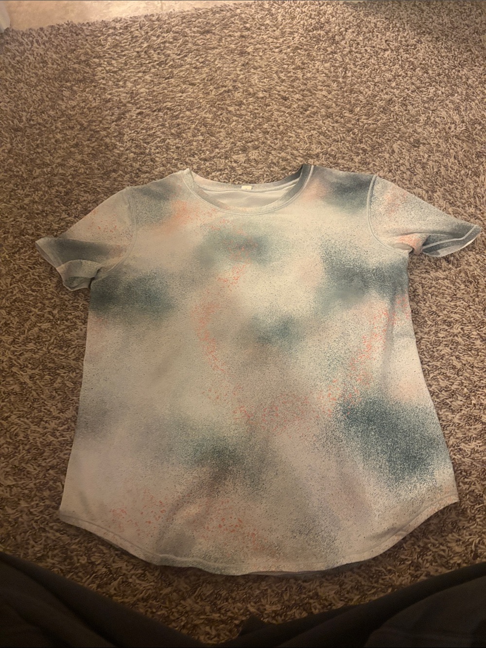 lululemon athletica Short Sleeve Tie-Dye Tee - White Blue Peach